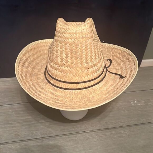 Women’s Straw Sun Hat Vacation Wide Brim Western + Traditional - Picture 3 of 3